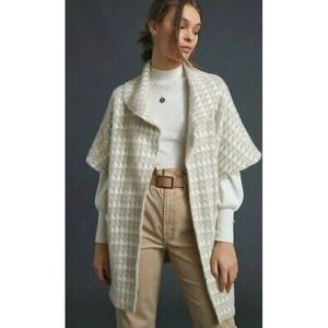 Anthropologie Super Soft Prosperina Cozy Kimono Geometric Cardigan Sweater Shawl